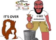 angry animal antinutrients arm avidia bag balding beard clothes foot fullbody fur glasses hand holding_object i_hate its_over nut oxalate phosphete phytate punisher_face red_skin shorts squirrel subvariant:feralsquirrel subvariant:science_lover tail text trash_can tshirt variant:feraljak variant:markiplier_soyjak // 1800x1316 // 782.9KB