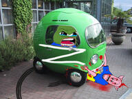 angry blood bloodshot_eyes car crying dying ear flag:ukraine frog green_skin hohol hoholcaust open_mouth pig pigger pink_skin shocked sneed stubble tires ukraine variant:markiplier_soyjak vehicle // 1536x1152 // 504.7KB