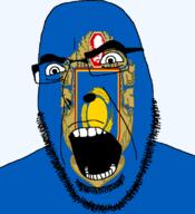 angry arm coat country flag flag:cherkasy_oblast glasses hair looking_to_the_left mace mustache oblast of open_mouth plant soyjak stubble sword taras_shevchenko teeth thick_eyebrows ukraine variant:cobson wheat // 721x789 // 145.6KB