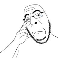 Cobson_face closed_mouth disappointed glasses hand sad stubble tear traced variant:cobson youtube_thumbnail // 2048x2048 // 495.3KB