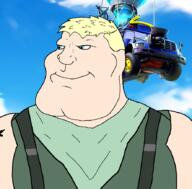 aryan battle_bus blond blue_eyes closed_mouth fortnite jonesy_(fortnite) smile subvariant:mexiaryan variant:meximutt video_game white_skin // 886x872 // 329.0KB
