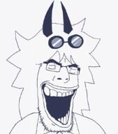 Edward FPEgem fundamental_paper_education geg glasses goggles hair horn laughing sharty_culture soyjak stubble variant:cobson // 928x1052 // 27.9KB