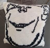 crochet ear featured internet_is_leaking irl looking_at_you open_mouth pillow smile soyjak stubble variant:impish_soyak_ears // 1045x992 // 1.0MB