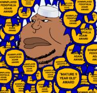 BRIMMIEST_COMMENTS_SECTION☣️☣️☣️_DO_NOT_ENTER☣️☣️☣️ angry award brown_skin clothes fat islam lips meximutt muslims obese soyjak taqiyah variant:meximutt // 888x849 // 381.2KB