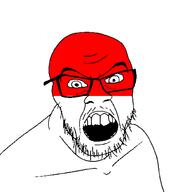 angry country flag glasses indonesia jacksepticeye looking_at_you mustache open_mouth soyjak stubble teeth variant:feraljak youtube // 1500x1500 // 21.5KB
