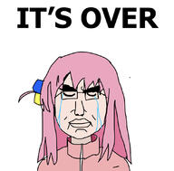 anime bocchi_the_rock closed_eyes crying glasses gotou_hitori its_over pink_hair soyjak subvariant:chudjak_front text variant:chudjak // 1079x1064 // 340.7KB