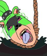 bloodshot_eyes crying hanging open_mouth rope sonic_the_hedgehog soyjak suicide surge_the_tenrec tongue tranny variant:bernd yellow_teeth // 767x915 // 422.7KB