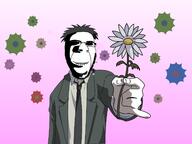 azumanga_daioh background flower holding_object kimura meta:tagme plant subvariant:hornyson variant:cobson // 1600x1200 // 563.6KB