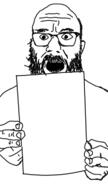 beard ear glasses hand holding_object open_mouth soyjak variant:unknown // 405x720 // 72.3KB