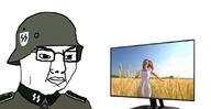 angry chud closed_mouth computer girl glasses helmet merge military monitor nazism schutzstaffel soyjak trad_wife variant:chudjak wheat // 1095x562 // 332.8KB