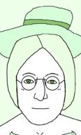 clothes crystal_cafe dress female gem glasses green_eyes green_hair hair hat variant:lennonjak // 600x990 // 25.0KB