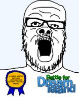 artist:GapeNewell award battle_for_dream_island beard glasses open_mouth soyjak variant:a24_slowburn_soyjak // 454x559 // 50.8KB