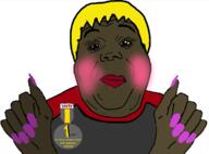 Hunky_twink_sex_machine anti_sharty award black_skin blush brown_skin eyelashes lipstick looking_at_you nate nigger obese painted_nails shartycuck shitskin soycuck variant:alicia yellow_hair // 1132x838 // 335.8KB