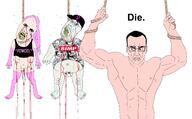 3soyjaks anhero blood femcel glasses gore hanging meta:tagme nsfl penis pink_hair rope simp subvariant:chudjak_front tits total_foid_death vagina variant:bernd variant:chudjak white_skin // 4974x3083 // 783.8KB