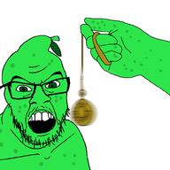 angry dot food freckles fruit green_skin hand hypnosis motion_blur pear series:fruiterz! string variant:feraljak // 1000x1000 // 174.3KB