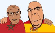 2soyjaks arm_behind_back brown_skin flag:morocco flag:spain friendship glasses hair hand no_more_brother_wars series:trios_&_duos smile soyjak stubble teeth transparent_background variant:cobson variant:feraljak // 1919x1174 // 145.1KB 2soyjaks arm_behind_back brown_skin flag:morocco flag:spain friendship glasses hair hand no_more_brother_wars series:trios_&_duos smile soyjak stubble teeth transparent_background variant:cobson variant:feraljak // 1919x1174 // 145.1KB