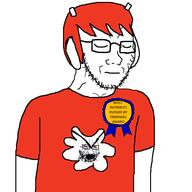 award closed_eyes closed_mouth crying glasses most_interests_ruined_by_trannies_award open_mouth parappa_the_rapper soyjak stubble text um_jammer_lammy variant:cryboy_soyjak variant:soyak // 600x600 // 50.0KB