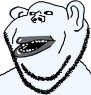 amerimutt black_sclera clothes ear lips mcdonalds mutt open_mouth soyjak stubble subvariant:impish_amerimutt template united_states variant:impish_soyak_ears white_background // 598x628 // 19.2KB