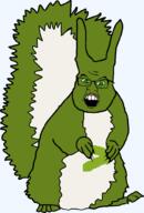 animal arrow full_body fur glasses green_skin greentext open_mouth series:animaljaks squirrel stubble subvariant:feralsquirrel variant:feraljak // 671x993 // 26.7KB