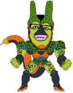 anime cell_(dragon_ball) closed_mouth colorful dragon_ball dragon_ball_z full_body glasses green_skin lips soyjak stubble tail variant:a24_slowburn_soyjak // 950x1200 // 62.2KB