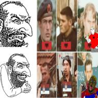1272 1999 2soyjaks albania aryan black_skin blood bloodshot_eyes brown_eyes brown_skin buff chainsaw clothes crying flag flag:albania flag:serbia glasses hair happy_merchant holding_object holding_sword judaism kike kosovo mustache nigger open_mouth red_shirt serbia soyjak stubble sword tongue transparent_background tshirt variant:bernd variant:cobson vein watch weapon yellow_hair yellow_mustache yellow_teeth // 1500x1500 // 2.1MB