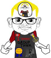 arm aryan award clitty closed_mouth clothes ear flag:nazi_germany gigachad glasses hair janny nate nazism nusoicaca recursion smile soyjak soyjak_party swastika text variant:brandon variant:shirtjak // 618x700 // 148.6KB