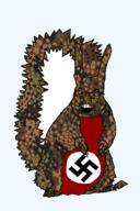 angry animal camouflage country erbsenmuster flag:nazi_germany full_body germany glasses nazism open_mouth squirrel subvariant:feralsquirrel swastika variant:feraljak // 340x512 // 80.5KB