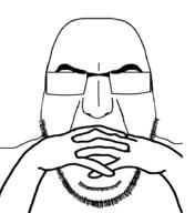 finger glasses glowing_glasses hand ikari_gendou neon_genesis_evangelion stubble subvariant:cobson_front thinking variant:cobson // 1684x1836 // 227.3KB