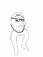 Smug_Little_Fuck animated glasses selfish_little_fuck smile smirk smug soyjak stubble variant:smugjak // 600x800 // 1.6MB