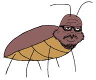 ARMENİROACH antenna bug closed_mouth cockroach fat full_body glasses leg looking_up mustache redraw smile soyjak stubble variant:a24_slowburn_soyjak // 830x690 // 18.7KB