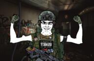 armor coal escape_from_tarkov gun helmet knuckles military multicam nerf pose soy soylent soylent_(cacao) soylent_(creamy_chocolate) soylent_(strawberry) soylent_(vanilla) soylent_bottle subvariant:chudjak_front two_arms variant:chudjak video_game // 1163x755 // 500.8KB