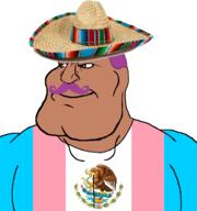 brown_eyes buff clothes flag godtoko latino mexicaryan mexico mustache sombrero subvariant:mexiaryan tranny variant:meximutt // 884x941 // 332.0KB