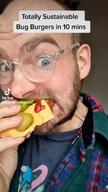 animated blue_eyes bug eat_the_bugs glasses goyslop hamburger irl irl_soy nas open_mouth sound soyboy stubble tiktok variant:cookjak variant:damienjak video // 720x1280, 40.2s // 8.7MB