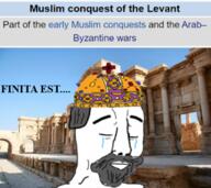 beard byzantine closed_eyes closed_mouth clothes crying hair hat history irl_background islam its_over levant roman rome soyjak text variant:chudjak // 584x520 // 546.4KB