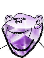 amethyst ear gem purple smile soyjak stubble variant:impish_soyak_ears // 574x768 // 214.3KB