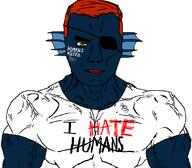 aquatic dark_skin eel eyepatch fish hate kill red_hair tally tally_mark undertale undyne variant:muscular_chud warrior yellow_eye yellow_eyes // 1059x929 // 39.8KB