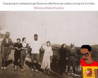 brown_skin civil_war cuckistador flag:spain franco francoist_spain girl glasses moor morocco soldier spain spaincucks subvariant:chudjak_seething variant:chudjak walking // 1024x816 // 107.6KB brown_skin civil_war cuckistador flag:spain franco francoist_spain girl glasses moor morocco soldier spain spaincucks subvariant:chudjak_seething variant:chudjak walking // 1024x816 // 107.6KB