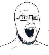 glasses open_mouth soyjak stubble variant:unknown // 479x531 // 76.1KB