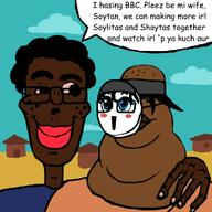 glasses landscape lesotho mudhut obese shitskin smile speech_bubble subvariant:jartycuck text thaba-tseka variant:chudjak variant:soytan // 1000x1000 // 239.3KB