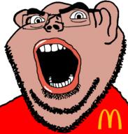 looking_at_you mcdonalds merge open_mouth stubble subvariant:impish_amerimutt variant:cobson // 598x628 // 67.4KB