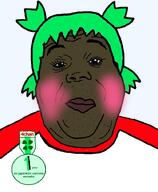 4chan 4cuck Hunky_twink_sex_machine artist:xJanny badge black_skin blush brown_skin clothes eyelashes fat green_hair looking_at_viewer looking_at_you stubble suba transparent_background variant:alicia // 592x720 // 160.1KB