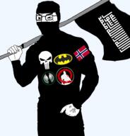 Warrior-Z(user) arabic_text balaclava bat batman batman_(series) buff caligraphy flag flag:norway flag:shahada full_body iron islam kratos kufic massvandalize_this_tag_if_you_goon_to_omori_rule34 muscles muscular_male muslims norway punisher red self_insert shahada skull soybooru spawn stick subvariant:muscular_chud2 variant:chudjak // 1834x1913 // 419.5KB