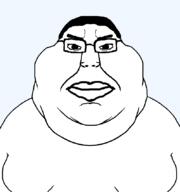 chud closed_mouth fat front_facing glasses gynaecomastia hair lips mutt series:muttverse subvariant:chudmutt template transparent_background variant:chudjak variant:meximutt // 796x849 // 18.1KB