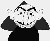 count_von_count fangs monocle open_mouth pointy_ears sesame_street soyjak stubble vampire variant:unknown // 1200x1001 // 99.5KB