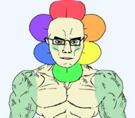 blue_eyes buff chud closed_mouth dandy's_world ear flower glasses muscular_male plant roblox subvariant:chudjak_front subvariant:muscular_chud transparent_background variant:chudjak video_game // 1207x1059 // 41.0KB