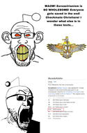 Zoroastrianism ahura_mazda antenna bald bundahishn ear glasses ominous open_mouth reddit snoo stubble teeth text variant:darkiplier variant:markiplier_soyjak wikipedia wing zoroastrian // 1720x2646 // 594.6KB