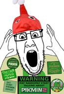 badge glasses olimar open_mouth pikmin pikmin_2 soyjak stubble text variant:ppp video_game // 750x1103 // 489.2KB