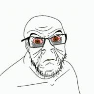 angry animated balding bloodshot_eyes calm closed_mouth glasses irl_background stubble variant:feraljak variant:markiplier_soyjak // 1080x1080 // 3.6MB