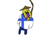 bloodshot_eyes clothes country crying deformed finland flag full_body hanging hat mustache open_mouth rope soyjak stubble subvariant:brunetto suicide tongue variant:bernd yellow_skin yellow_teeth // 500x500 // 34.5KB