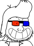 3d_glasses 4chan calarts closed_mouth glasses grin hair smile soyjak stubble variant:soyak vr_(4chan) vr_tan // 1422x1929 // 34.1KB